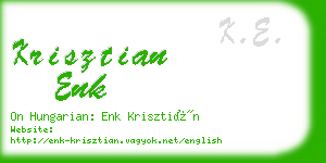 krisztian enk business card